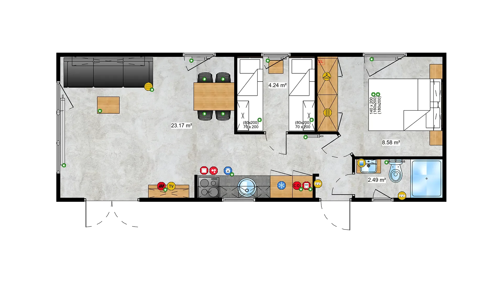 texel layout 8